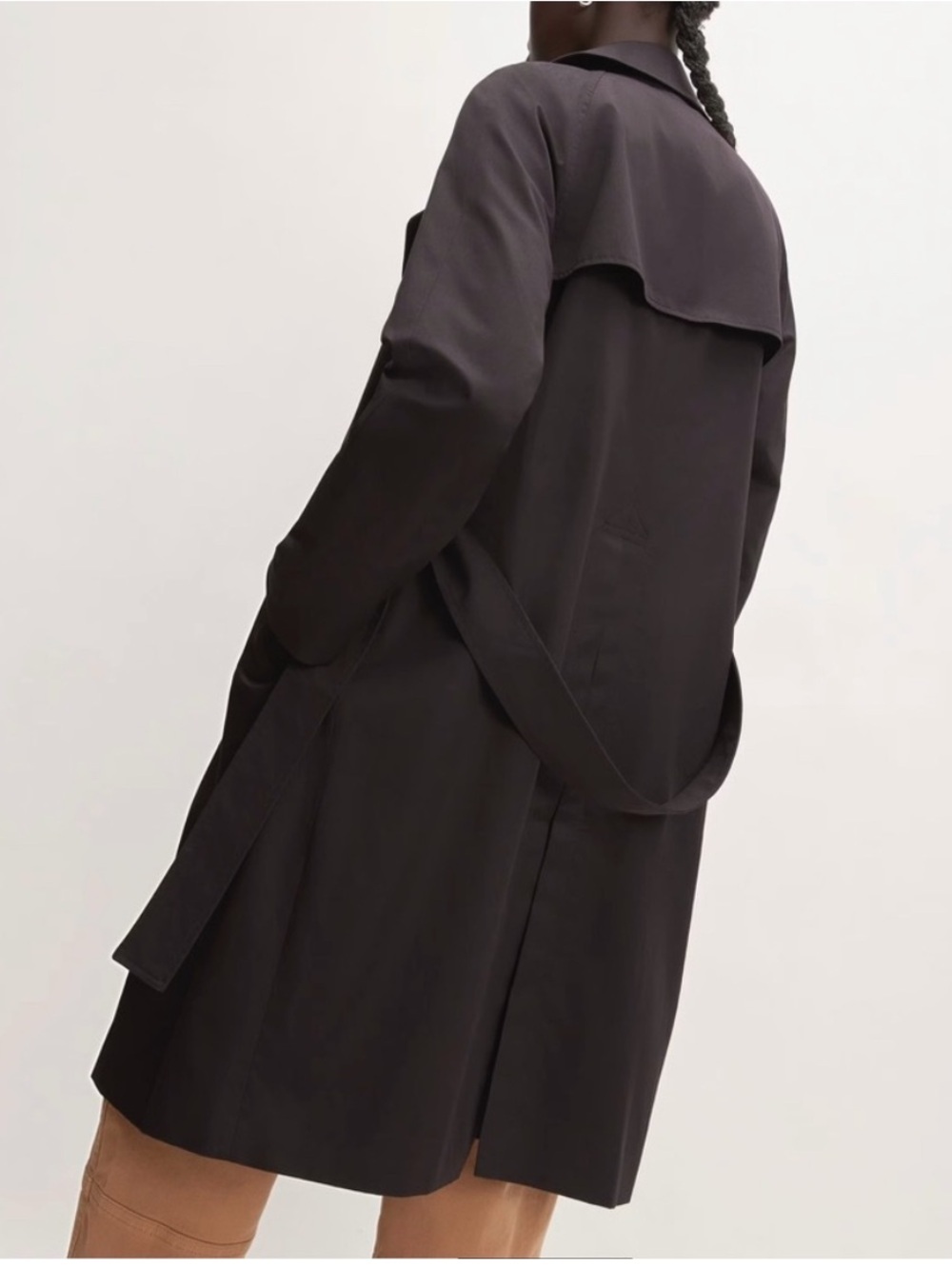 EVERLANE modern cotton trench coat MISSING BELT size small